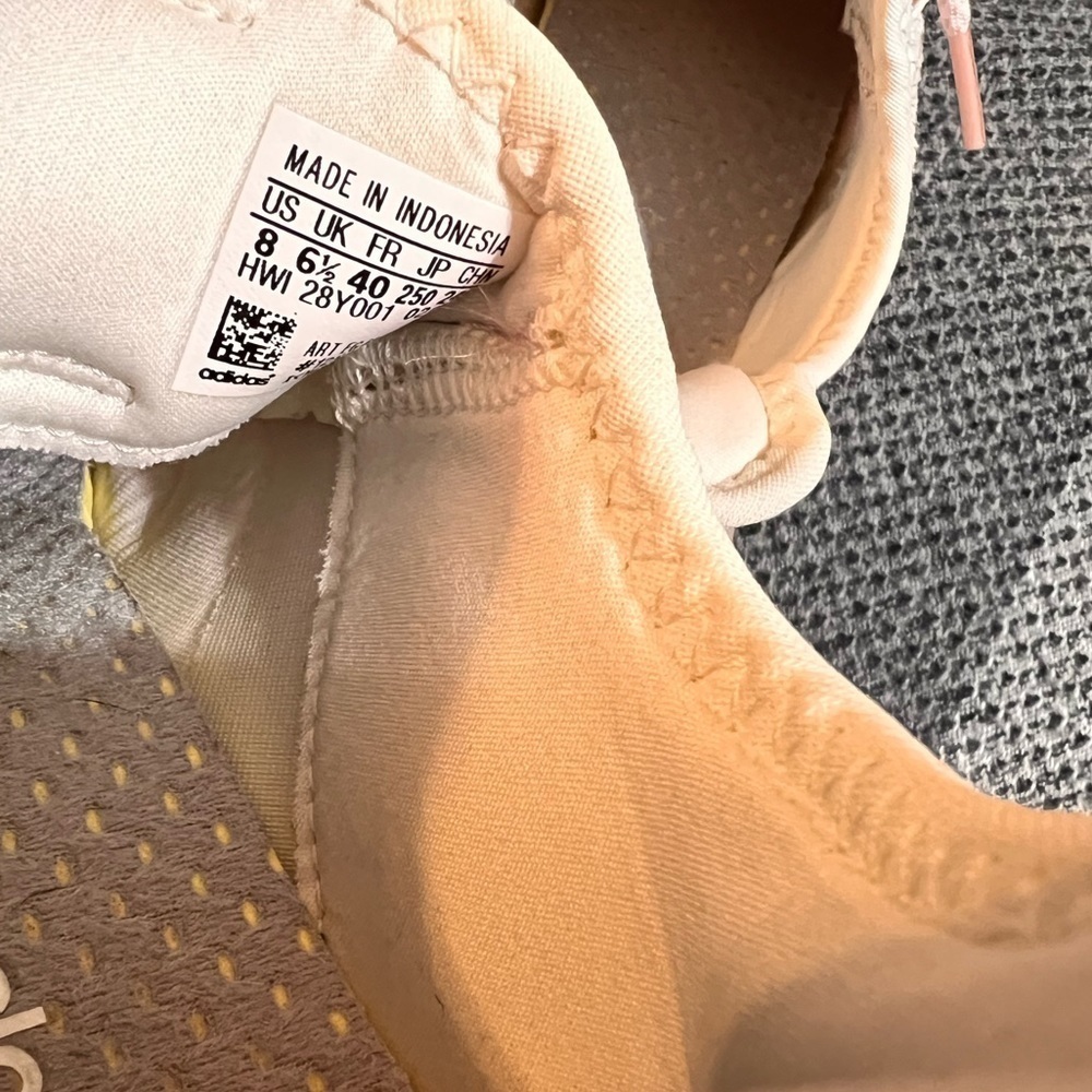 adidas Women’s Peach Pink Knit Sneakers - Picture 3 of 9